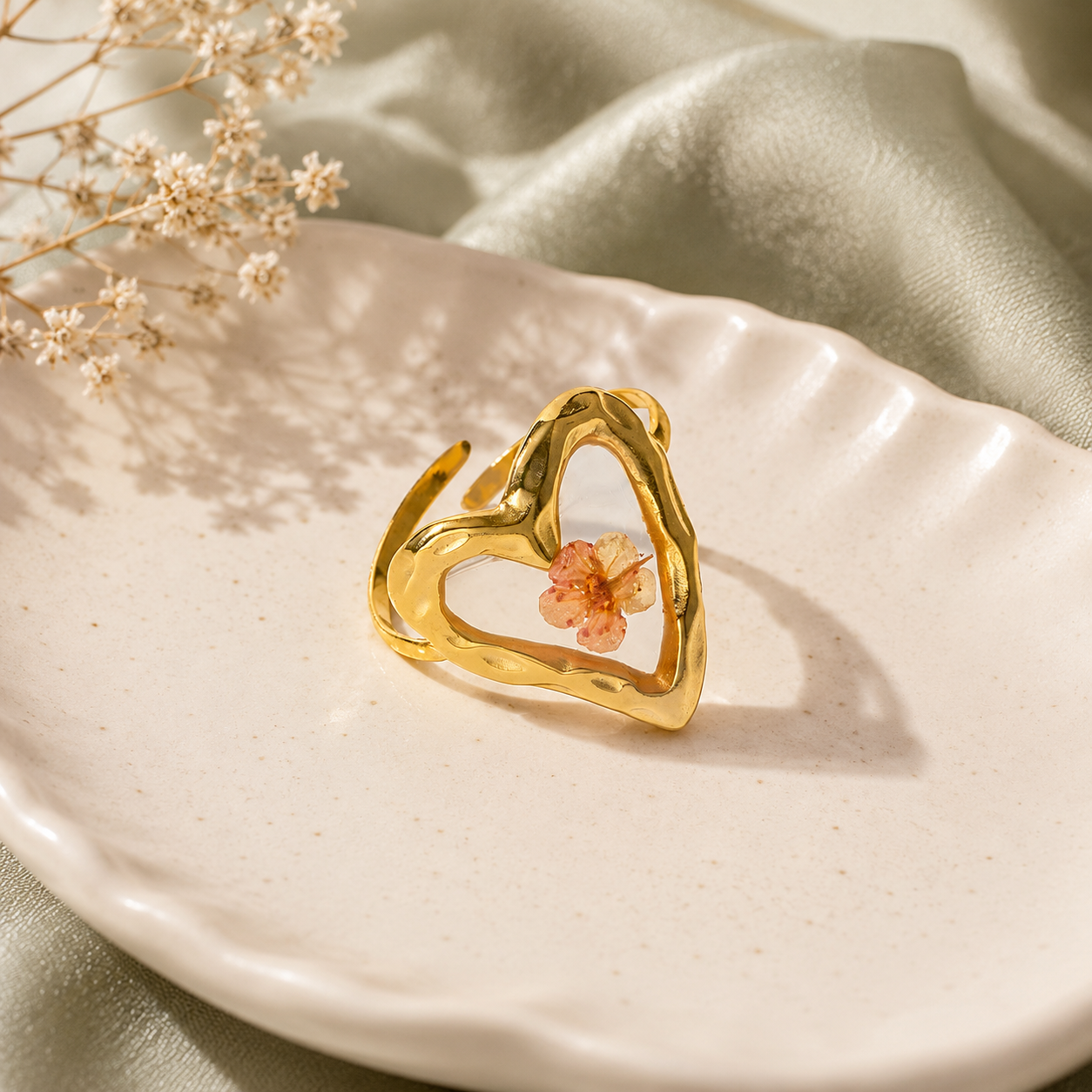 Rosalie Bloom Heart Ring