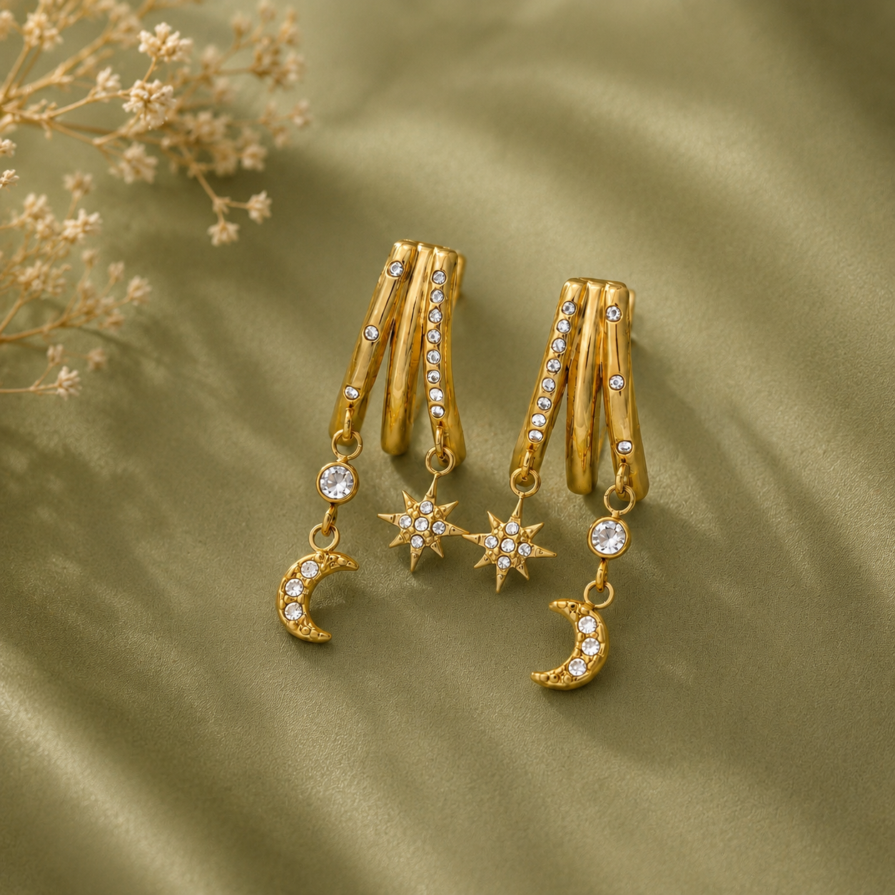 Luna Celestial Charm Earrings