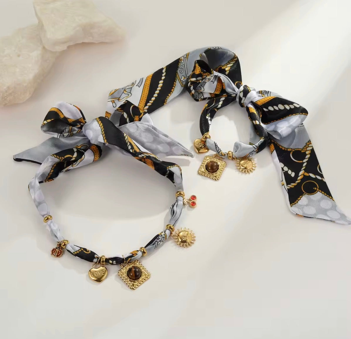 Luna Scarf Charm Necklace