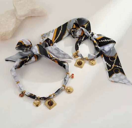 Luna Scarf Charm Necklace