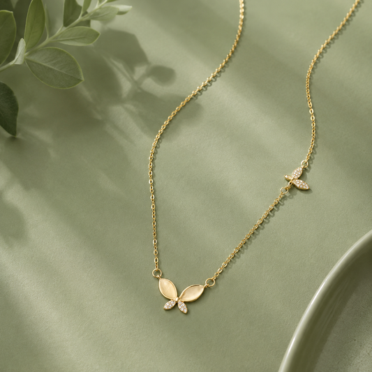 Opal Butterfly Necklace