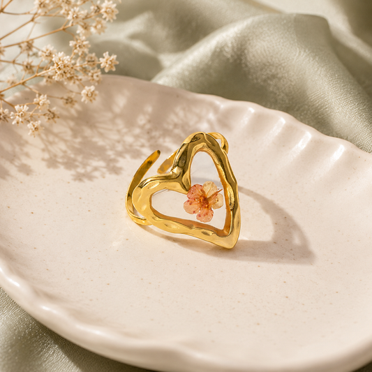 Rosalie Bloom Heart Ring
