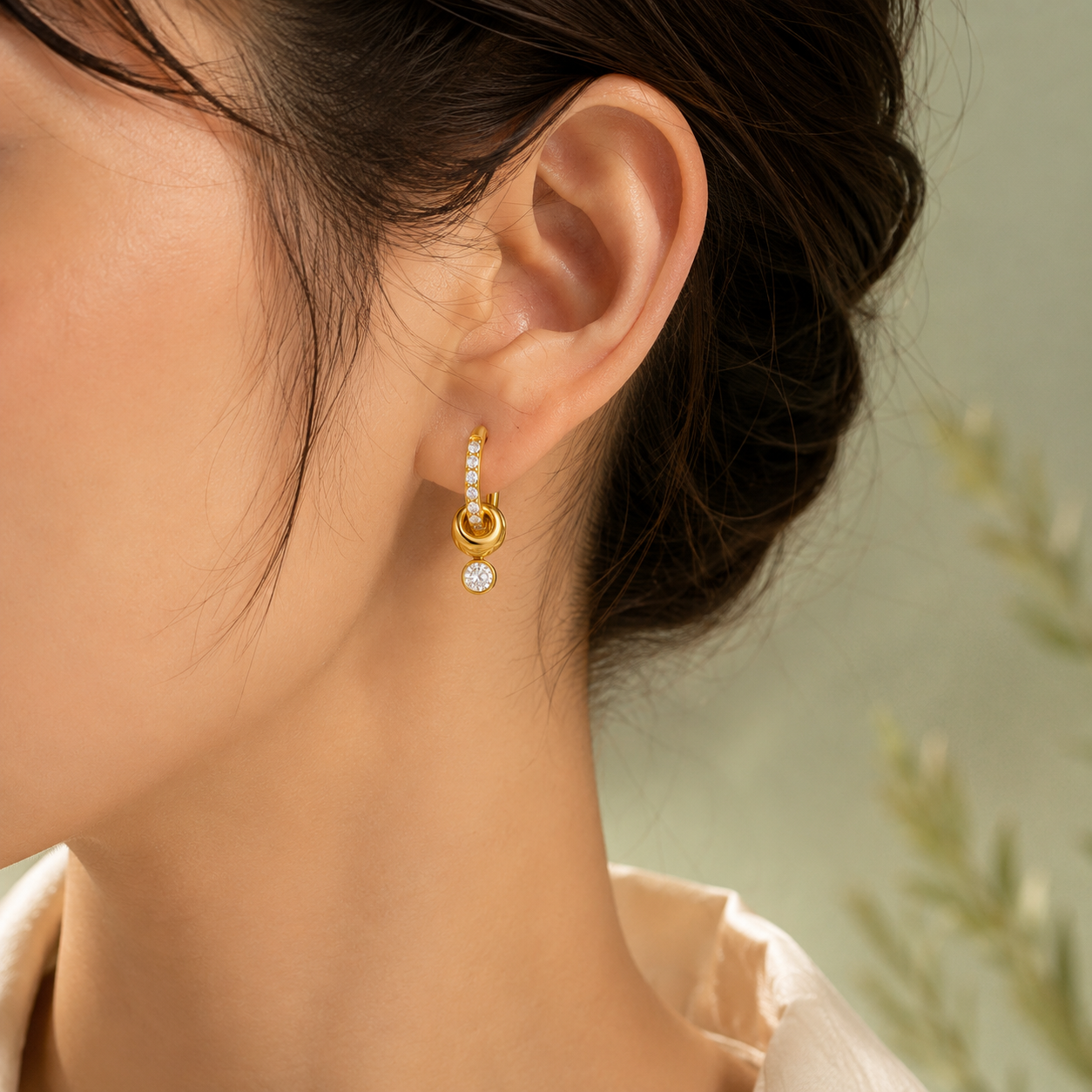 Knot Hoop Earrings