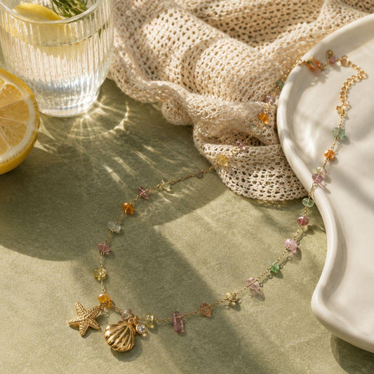 Seaside Bloom Charm Necklace