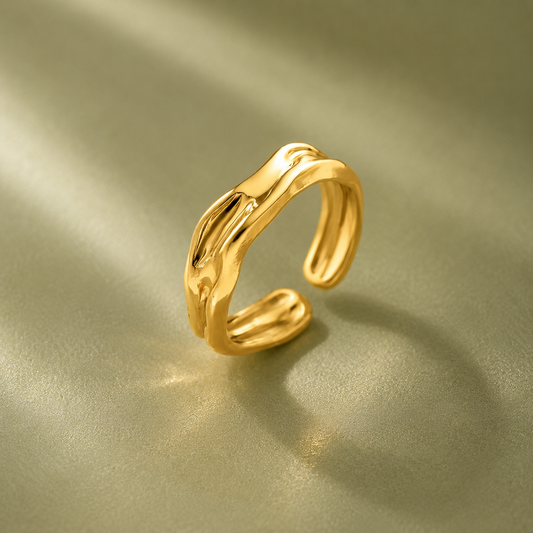 Melted Gold Ring