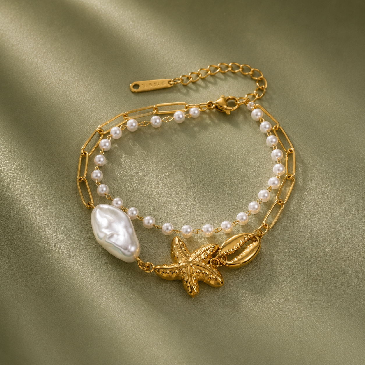 Pearl Charm Bracelet