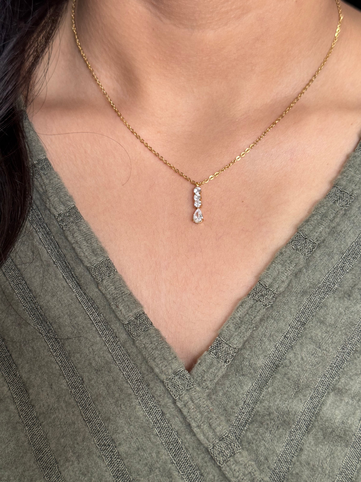Classic White Teardrop Pendant