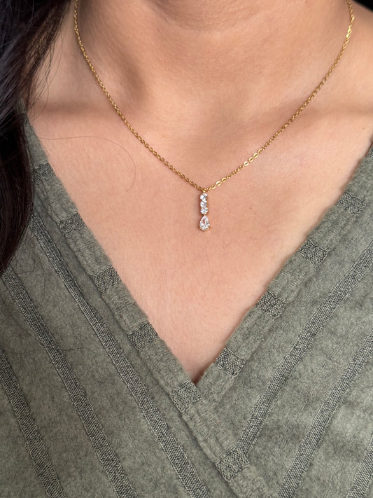 Classic White Teardrop Pendant