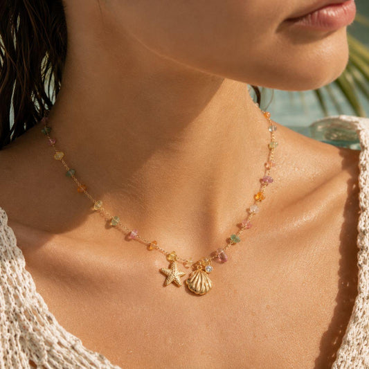 Seaside Bloom Charm Necklace